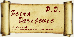 Petra Darijević vizit kartica